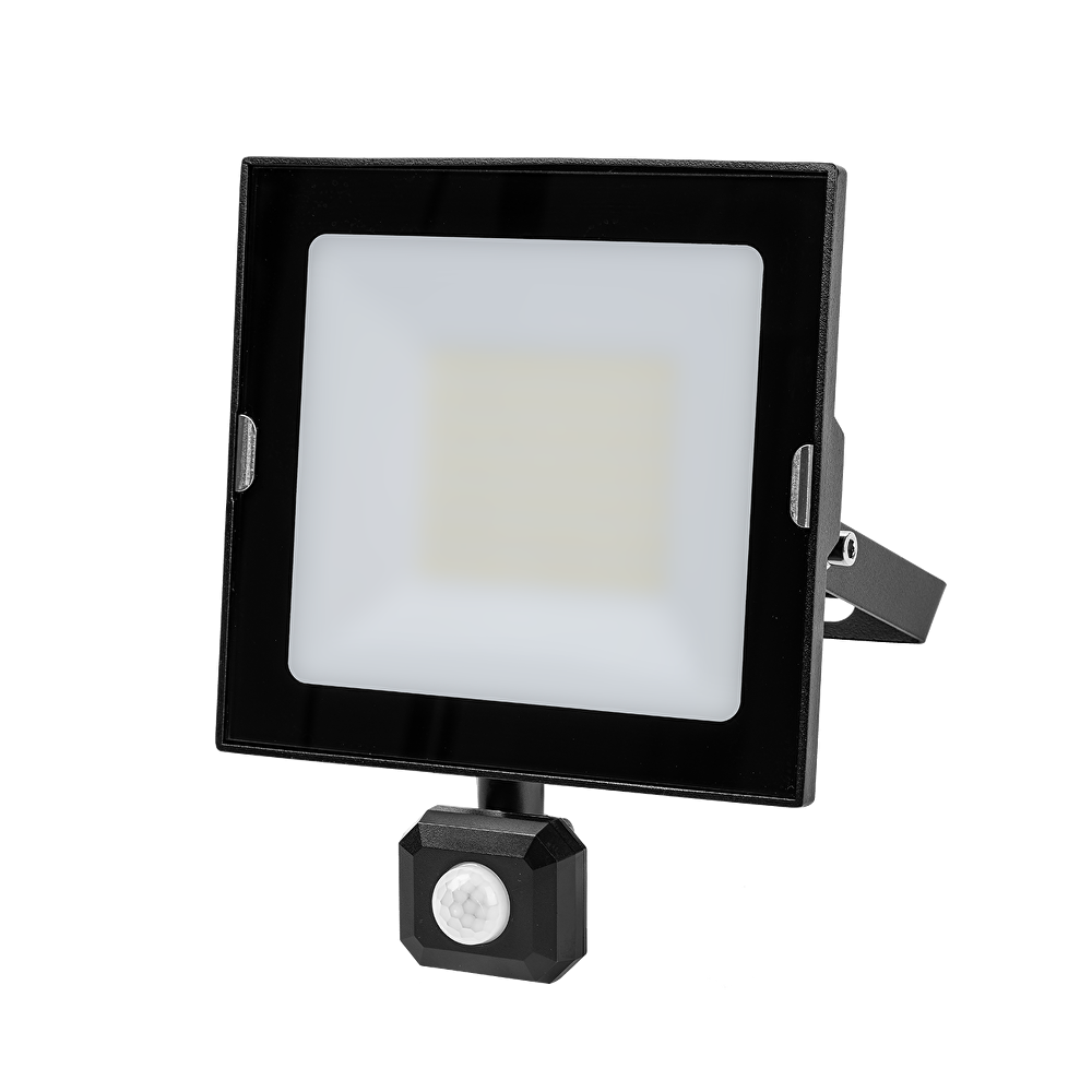 LED SLIM ПРОЖЕКТОР С PIR СЕНЗОР, 220V-240V AC, 50W, 4000K, IP44, 120, 5000LM