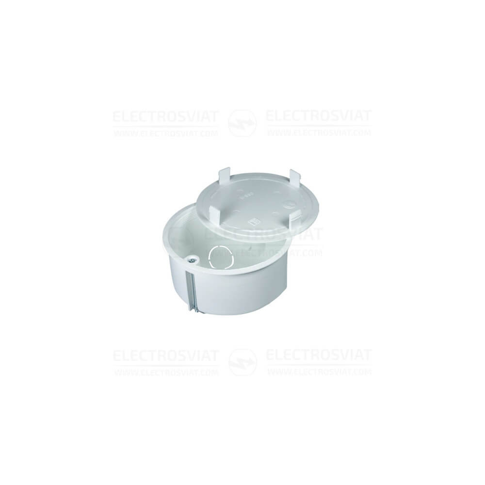 РАЗКЛОНИТЕЛНА КУТИЯ ЗА ГИПСОКАРТОН PP/PS, Ф83/49ММ, IP30, ДO 650C ЦВЯТ БЯЛ RAL 9010