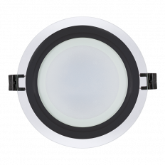 LED СТЪКЛЕН ПАНЕЛ ЗА ВГРАЖДАНЕ, КРЪГ, 12W, 4200K, 220-240V AC, IP44, ЧЕРЕН РИНГ