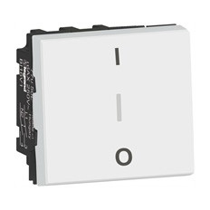 Двуполюсен ключ 10A 1-0 надпис 2 мод. Easy-Led Mosaic NEW Legrand