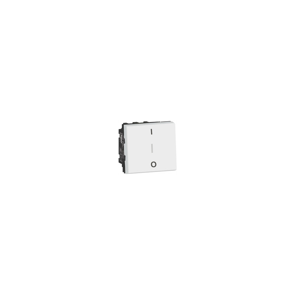 Двуполюсен ключ 10A 1-0 надпис 2 мод. Easy-Led Mosaic NEW Legrand
