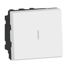 Кръстат ключ 2 мод. цвят бял Easy-Led Mosaic NEW Legrand