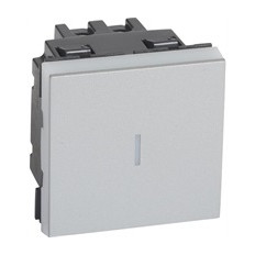 Кръстат ключ 2 мод. цвят алуминий Easy-Led Mosaic NEW Legrand