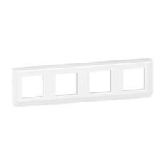 Лицева рамка 4х2 мод. цвят бял Mosaic NEW Legrand