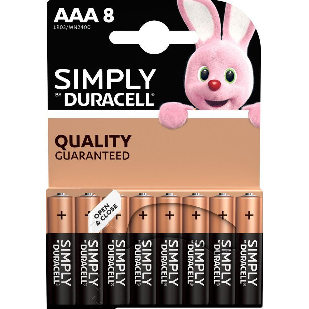 БАТЕРИЯ АЛКАЛНА LR03 AAA 8PK БЛИСТЕР SIMPLY MN2400 DURACELL БАТЕРИЯ АЛКАЛНА LR03 AAA 8PK БЛИСТЕР SIMPLY MN2400 DURACELL