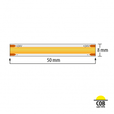 ПРОФЕСИОНАЛНА LED ЛЕНТА 10W/M, 4000K, 24V DC, 320 LEDS/M, COB