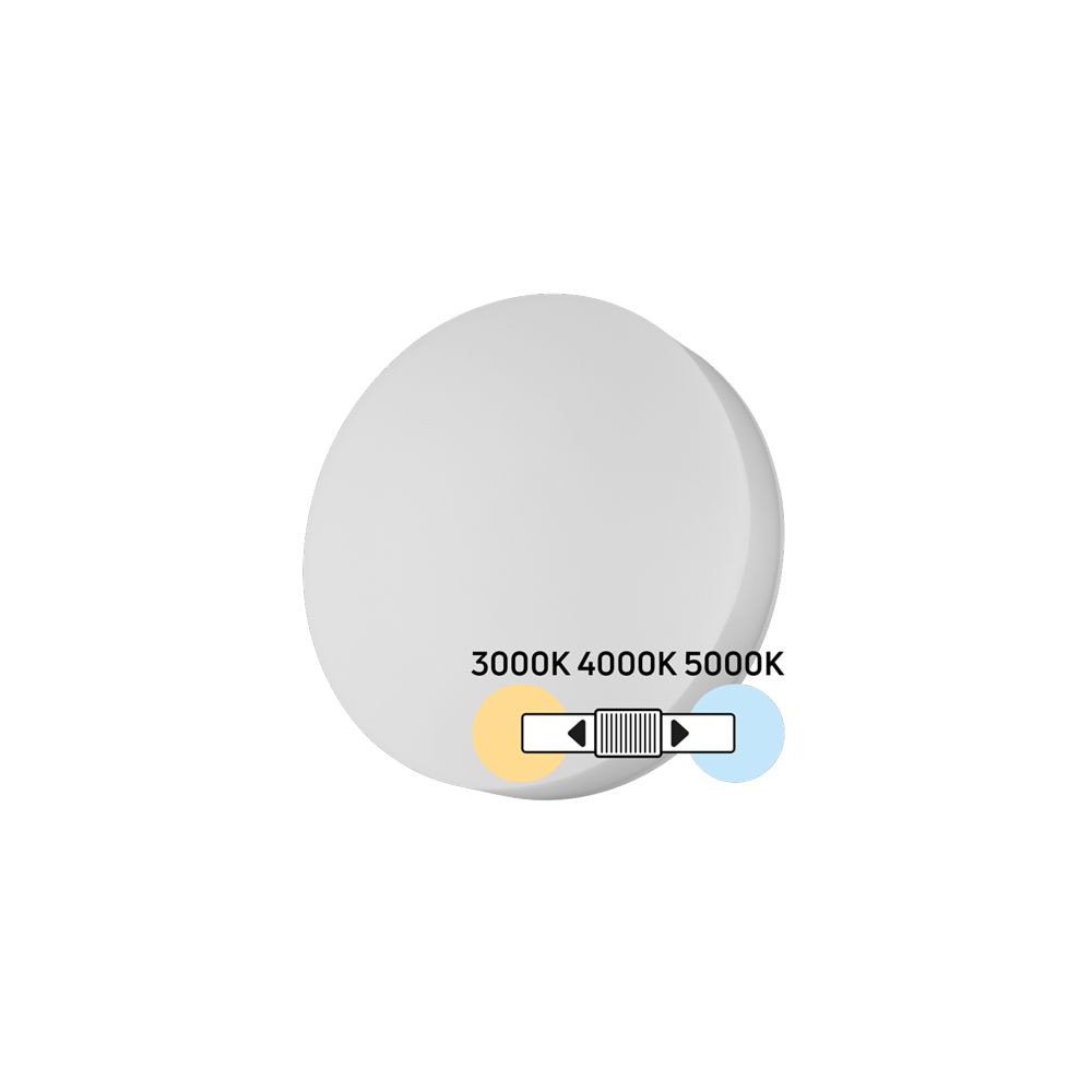 LED ПЛАФОНИЕРА 18W/24W/30W, CCT 3000K/4000K/5000K, 220V-240V AC, IK08, БЯЛА, КРЪГ, IP54