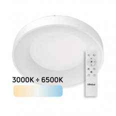 LED ДИМИРАЩА CCT ПЛАФОНИЕРА С ДИСТАНЦИОННО УПРАВЛЕНИЕ, БЯЛ, MAX. 72W, 3000K-6500К, 220-240V AC, КРЪГ, IP20
