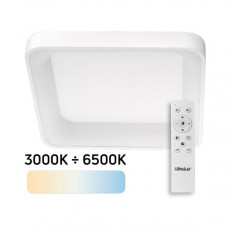 LED ДИМИРАЩА CCT ПЛАФОНИЕРА С ДИСТАНЦИОННО УПРАВЛЕНИЕ, БЯЛА, MAX. 72W, 3000K-6500К, 220-240V AC, КВАДРАТ, IP20
