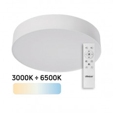 LED ДИМИРАЩА CCT ПЛАФОНИЕРА С ДИСТАНЦИОННО УПРАВЛЕНИЕ, БЯЛА, MAX. 72W, 3000K-6500К, 220-240V AC, КРЪГ, IP20