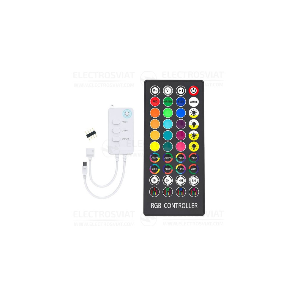 WiFi МУЗИКАЛЕН RGB КОНТРОЛЕР С ДИСТАНЦИОННО ЗА ЛЕД ЛЕНТА 12-24V DC, 120W WiFi МУЗИКАЛЕН RGB КОНТРОЛЕР С ДИСТАНЦИОННО ЗА ЛЕД ЛЕНТА 12-24V DC, 120W