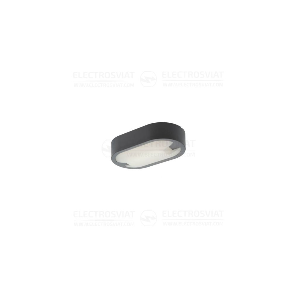 LED ВОДОУСТОИЧИВА ПЛАФОНИЕРА ORI-BB, 15W, IP65, 4000K, 220V AC, ЕЛИПСА, СИВ