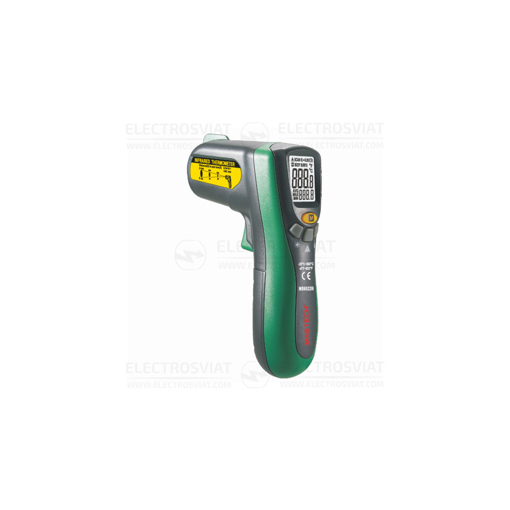 ИНФРАЧЕРВЕН БЕЗКОНТАКТЕН ТЕРМОМЕТЪР, -20 C ДО +500 C, MS6522B
