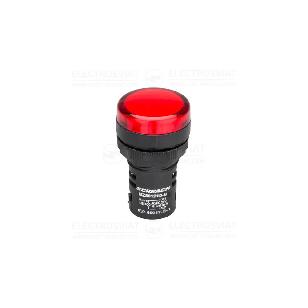 КОМПАКТЕН LED ИНДИКАТОР AMPARO ЧЕРВЕН 24VAC/DC