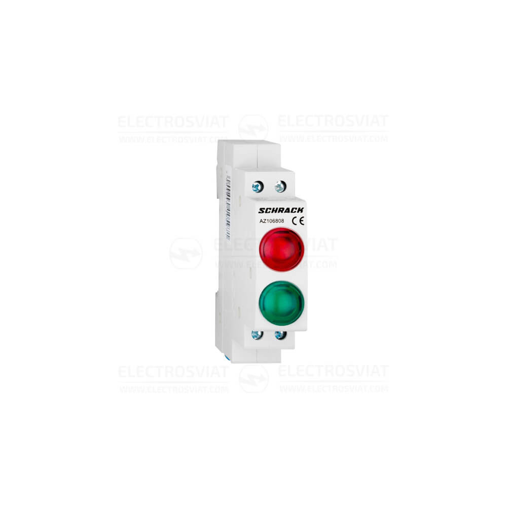 МОДУЛЕН LED ИНДИКАТОР AMPARO, ЧЕРВЕН/ЗЕЛЕН, 230V AC