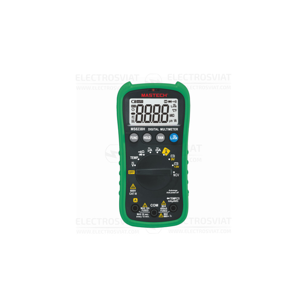 МУЛТИЦЕТ, WIRELESS, LCD(4000), VDC, VAC, ADC, AAC, OHM, C, MS8238H