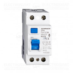 ДЕФЕКТНО ТОКОВА ЗАЩИТА AMPARO 10KA, 25A, 2P, 300MA, ТИП AC