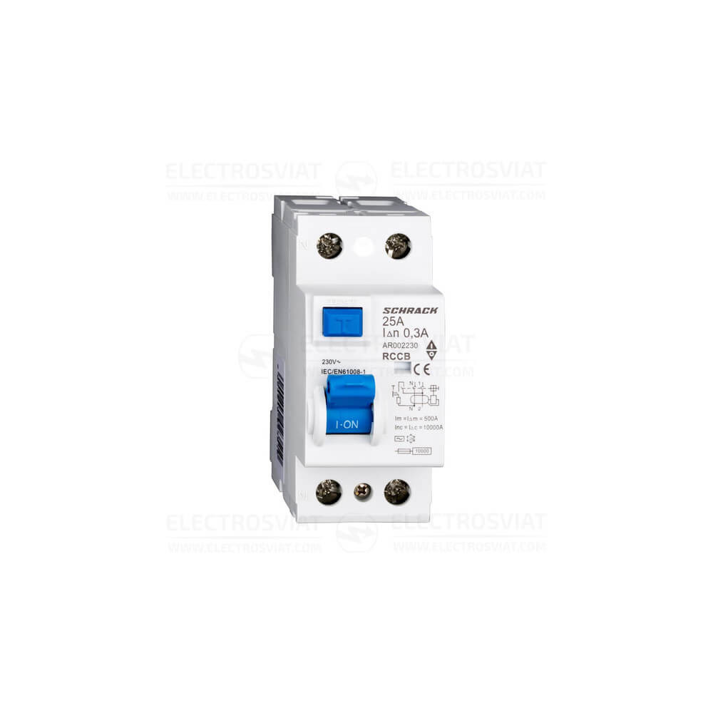 ДЕФЕКТНО ТОКОВА ЗАЩИТА AMPARO 10KA, 25A, 2P, 300MA, ТИП AC