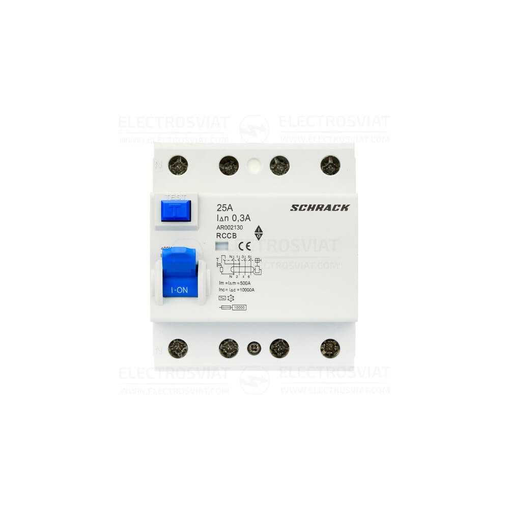 ДЕФЕКТНО ТОКОВА ЗАЩИТА AMPARO 10KA, 25A, 4P, 300MA, ТИП AC