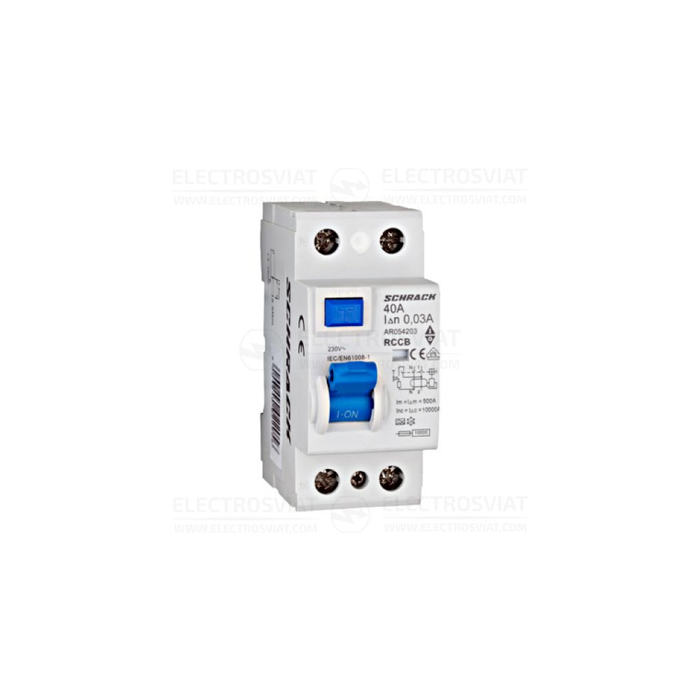 ДЕФЕКТНО ТОКОВА ЗАЩИТА AMPARO 10KA, 40A, 2P, 30MA, ТИП A