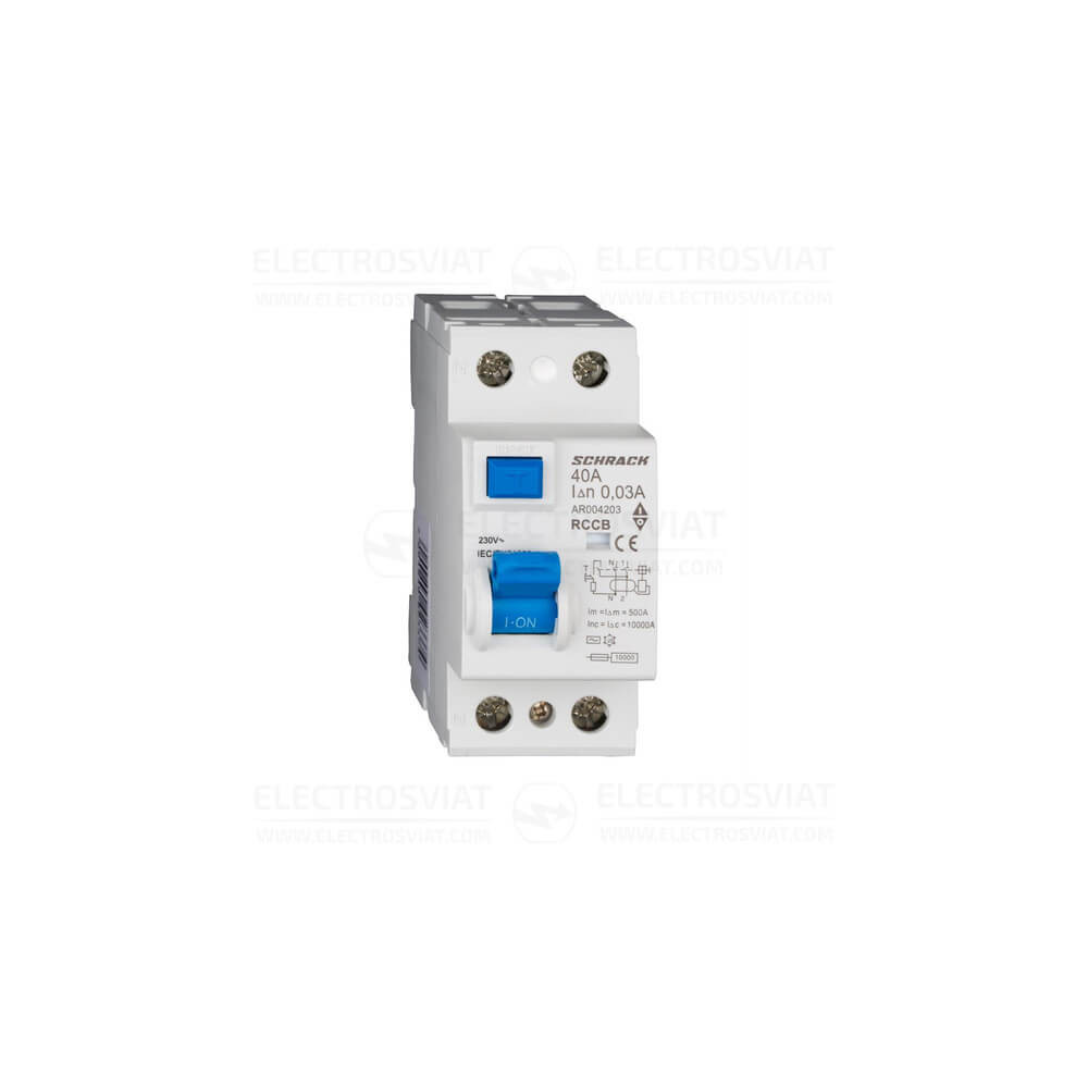 ДЕФЕКТНО ТОКОВА ЗАЩИТА AMPARO 10KA, 40A, 2P, 30MA, ТИП AC