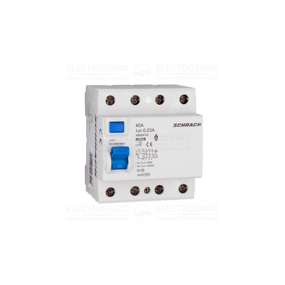 ДЕФЕКТНО ТОКОВА ЗАЩИТА AMPARO 10KA, 40A, 4P, 30MA, ТИП AC