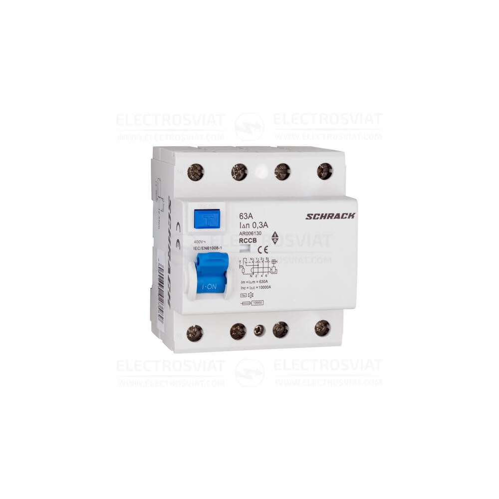 ДЕФЕКТНО ТОКОВА ЗАЩИТА AMPARO 10KA, 63A, 4P, 300MA, ТИП АС