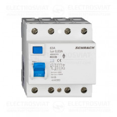 ДЕФЕКТНО ТОКОВА ЗАЩИТА AMPARO 10KA, 63A, 4P, 30MA, ТИП AC
