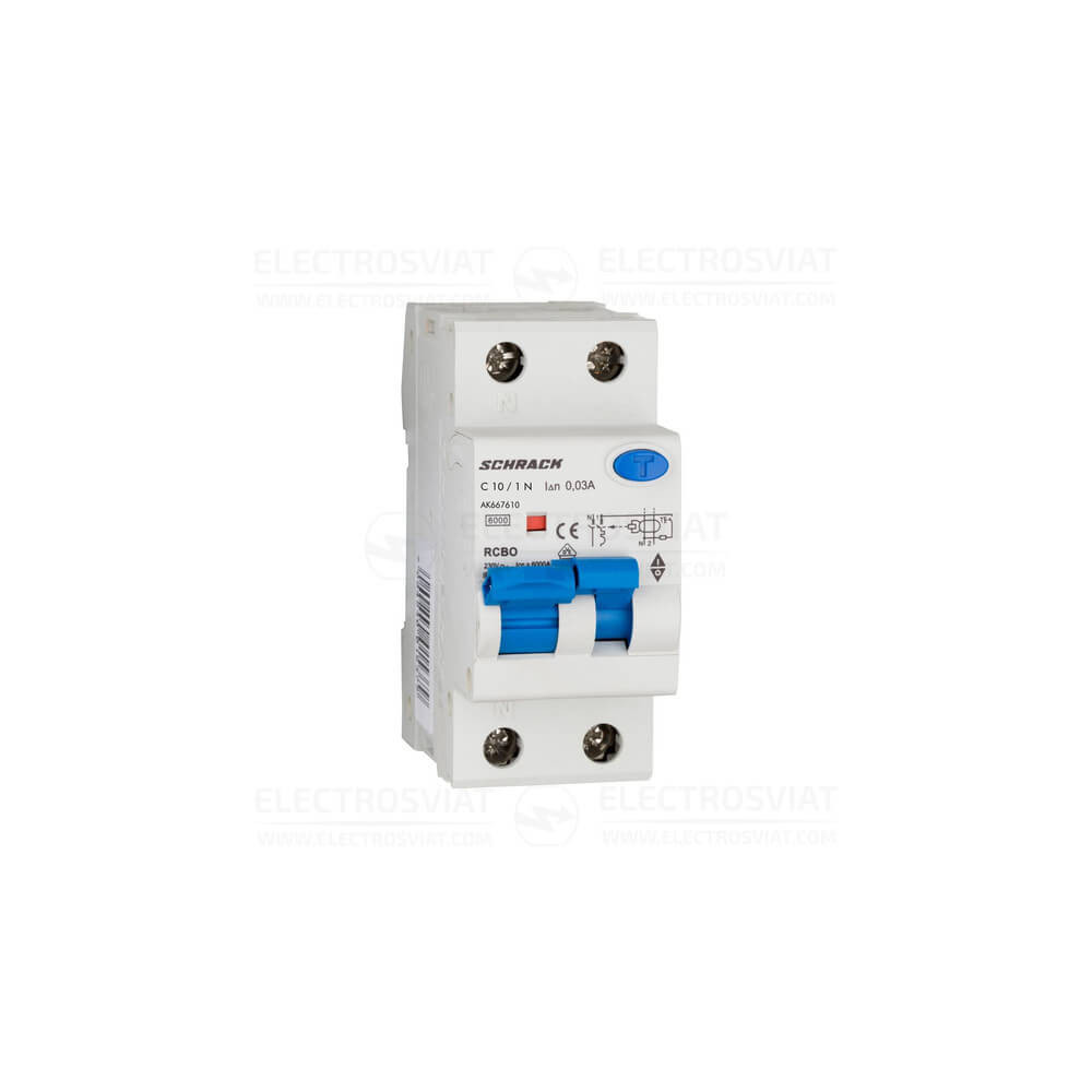 КОМБИНИРАН АП + ДТЗ 1+N, AMPARO, 6KA, C 10A, 30MA, ТИП A