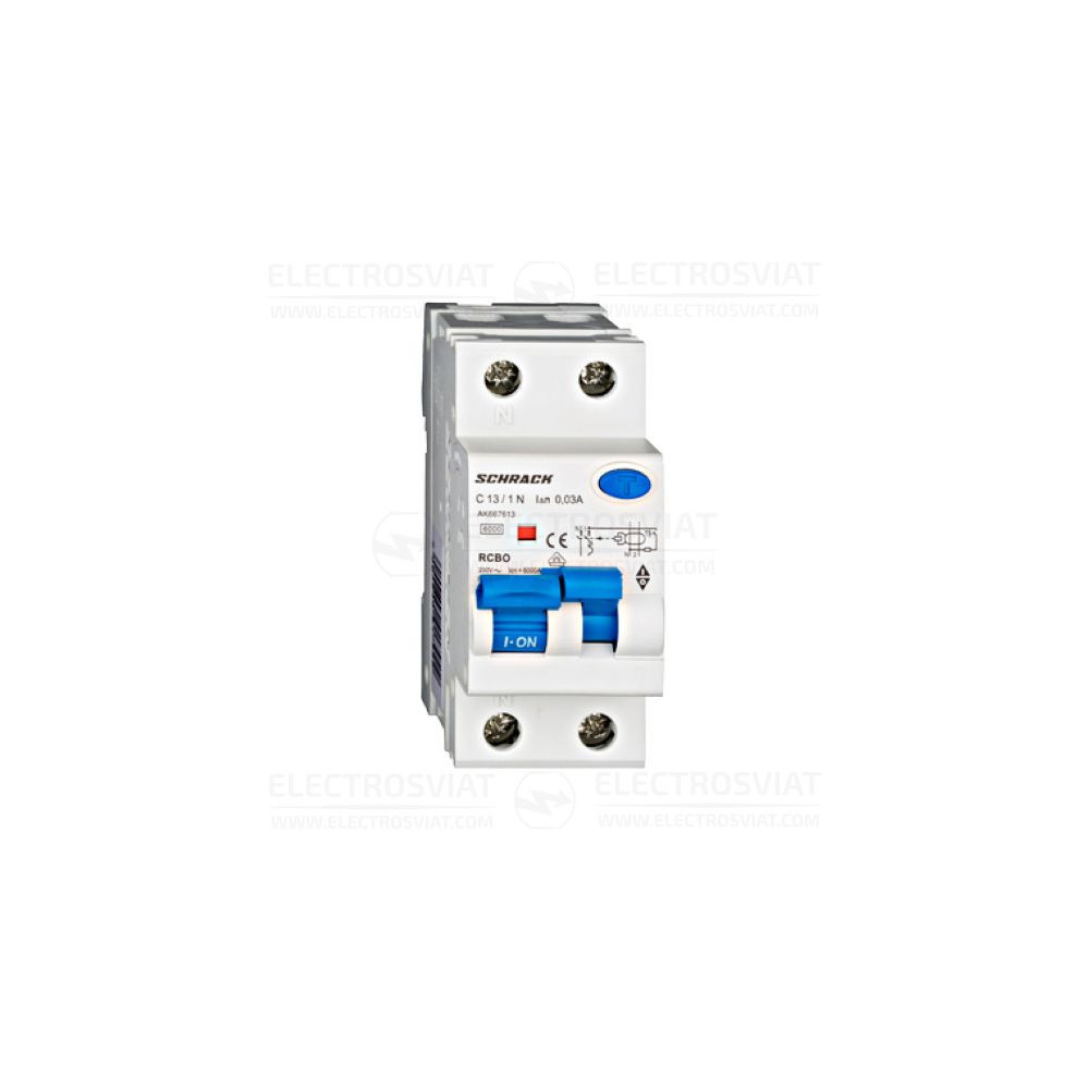 КОМБИНИРАН АП + ДТЗ 1+N, AMPARO, 6KA, C 13A, 30MA, ТИП A