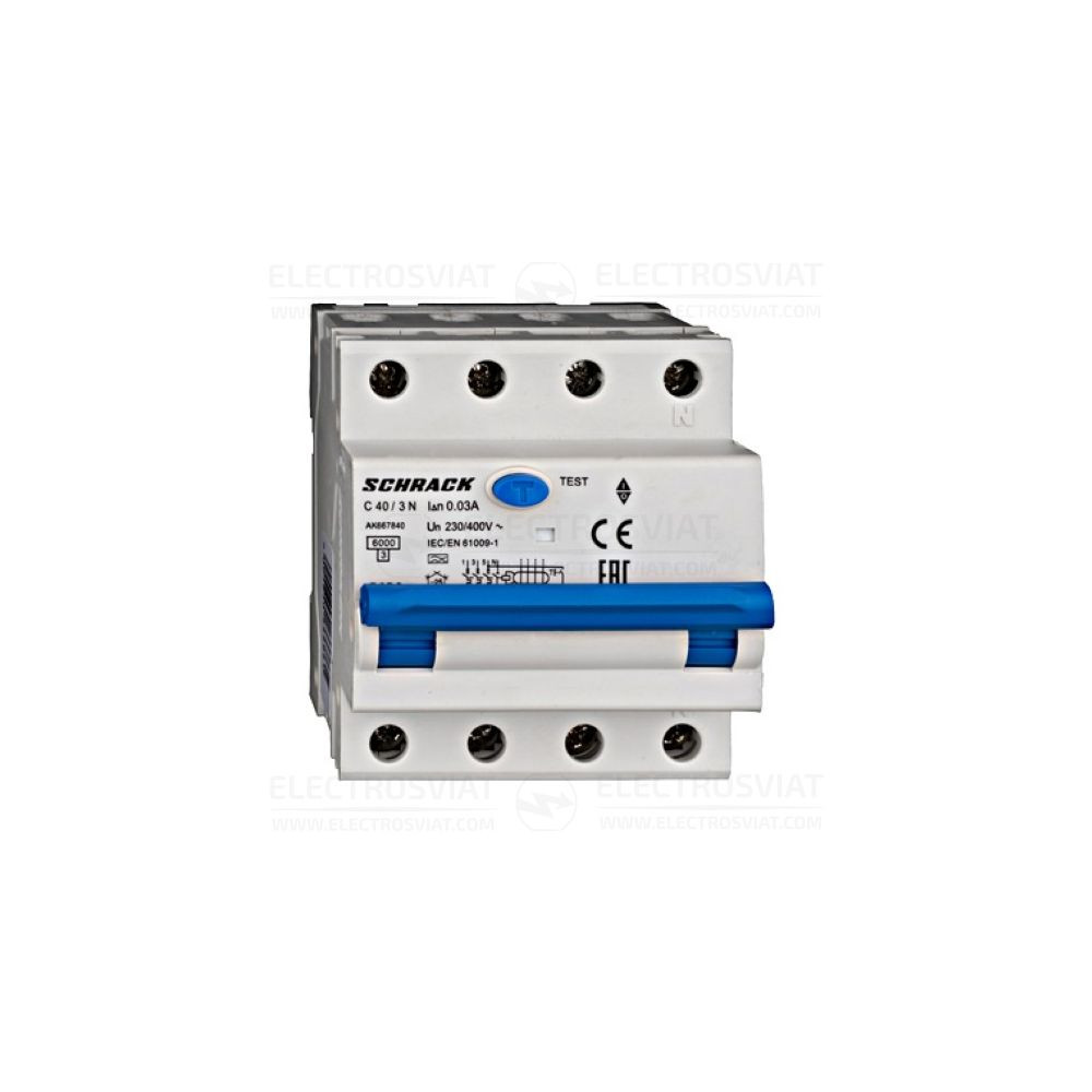 КОМБИНИРАН АП + ДТЗ 3+N, AMPARO, 6KA, C 40A, 30MA, ТИП A