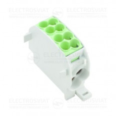 РАЗПРЕДЕЛИТЕЛЕН БЛОК - 1P, 25 MM, 16 MM, 1000V, 152A, БРОЙ ТОЧКИ НА СВЪРЗВАНЕ: 4, ЗЕЛЕН, WPD 101