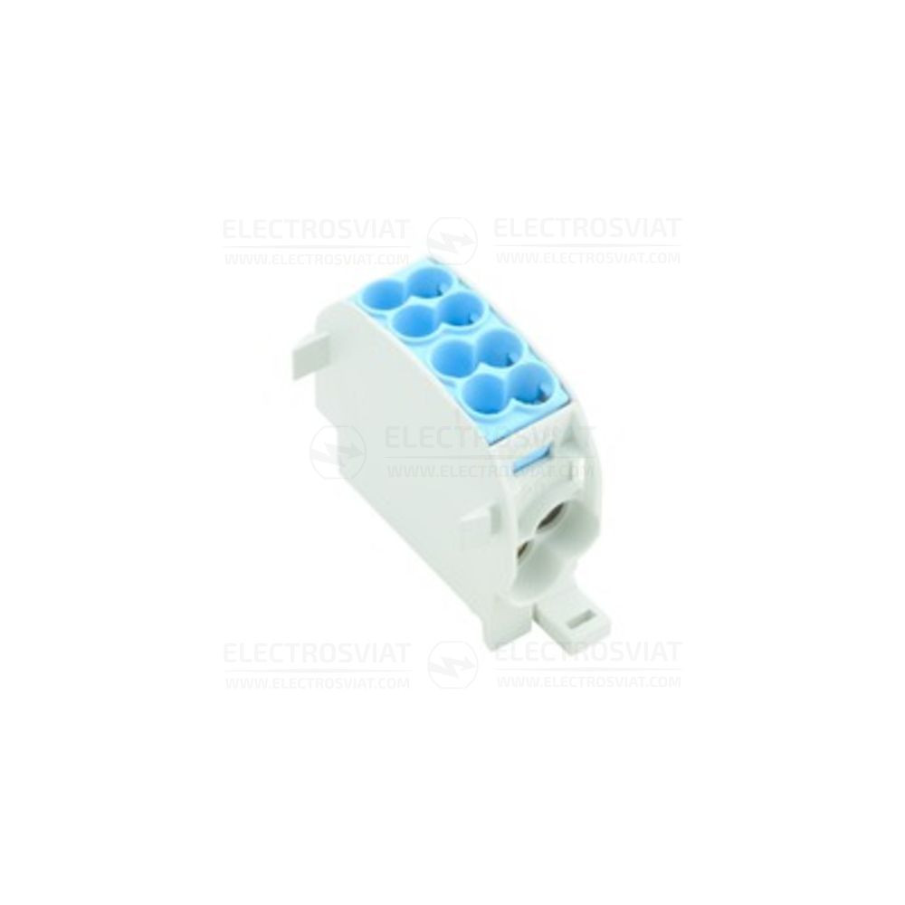 РАЗПРЕДЕЛИТЕЛЕН БЛОК - 1P, 25 MM, 16 MM, 1000V, 152A, БРОЙ ТОЧКИ НА СВЪРЗВАНЕ: 4, СИН, WPD 101