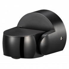 PIR СЕНЗОР ЗА ДВИЖЕНИЕ ЗА ОТКРИТ МОНТАЖ С ЧЕРНА ЛЕЩА, 2XPIR, 180/360, 9M, IP65, ЧЕРЕН