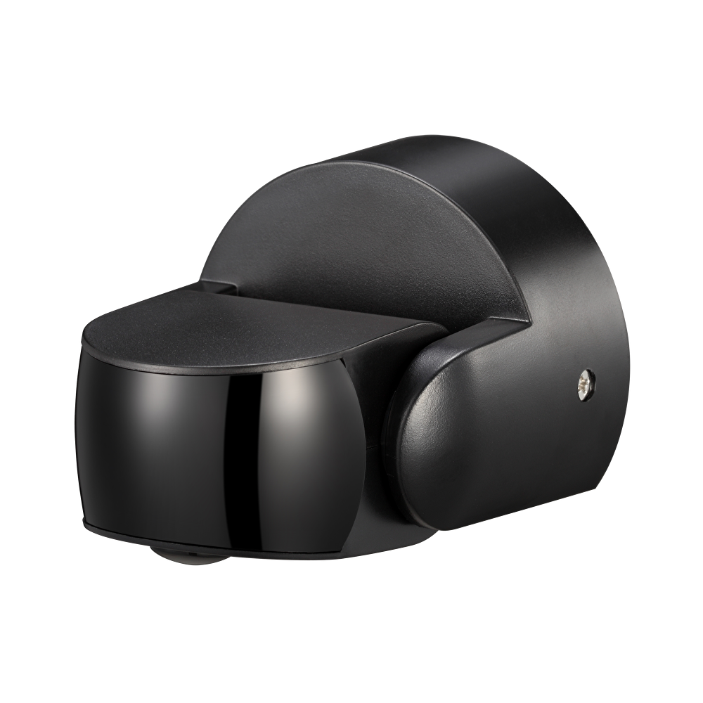 PIR СЕНЗОР ЗА ДВИЖЕНИЕ ЗА ОТКРИТ МОНТАЖ С ЧЕРНА ЛЕЩА, 2XPIR, 180/360, 9M, IP65, ЧЕРЕН