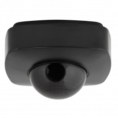 PIR СЕНЗОР ЗА ДВИЖЕНИЕ И ПРИСЪСТВИЕ ЗА ОТКРИТ МОНТАЖ С ЧЕРНА ЛЕЩА, 360, 10M, IP65, ЧЕРЕН