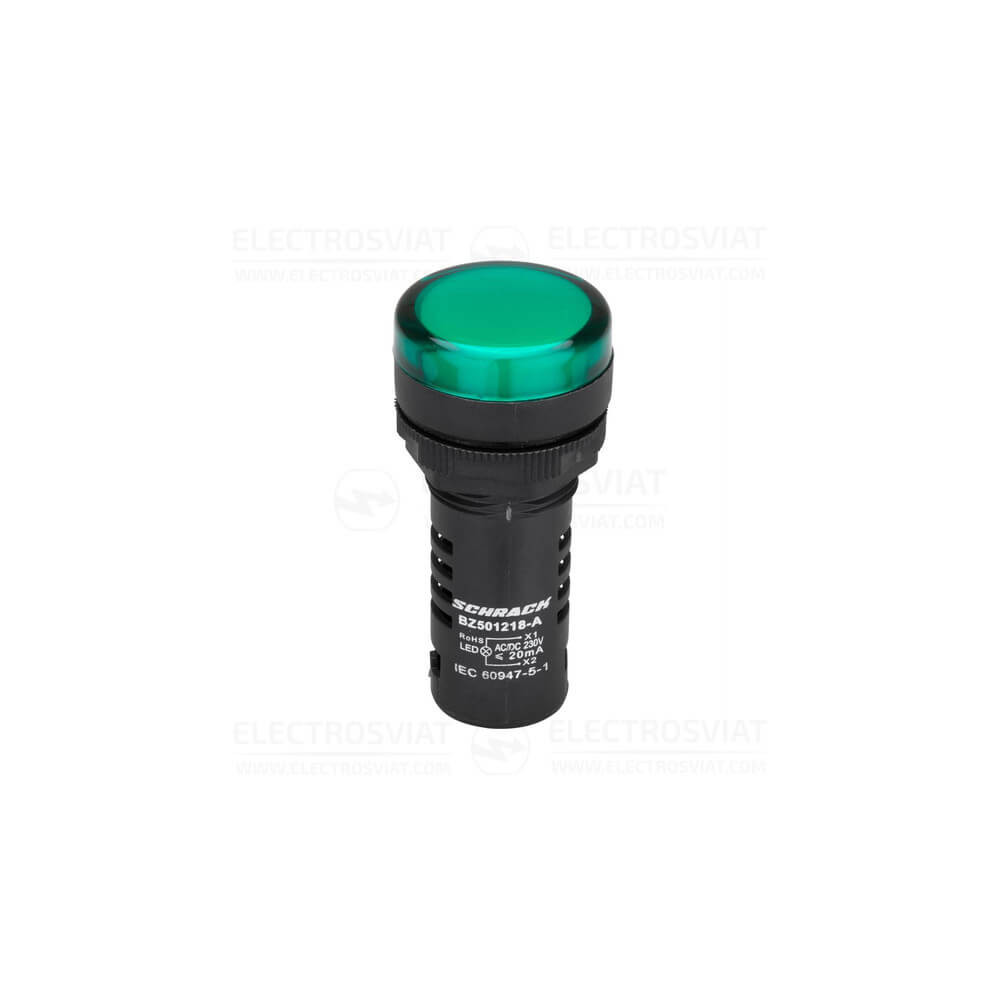 КОМПАКТЕН LED ИНДИКАТОР AMPARO ЗЕЛЕН 230V AC/DC