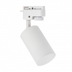 ТЯЛО ЗА РЕЛСОВ МОНТАЖ, СТЪКЛЕНО, ДВУПРОВОДНО, GU10, 220-240V AC, IP20, БЯЛО