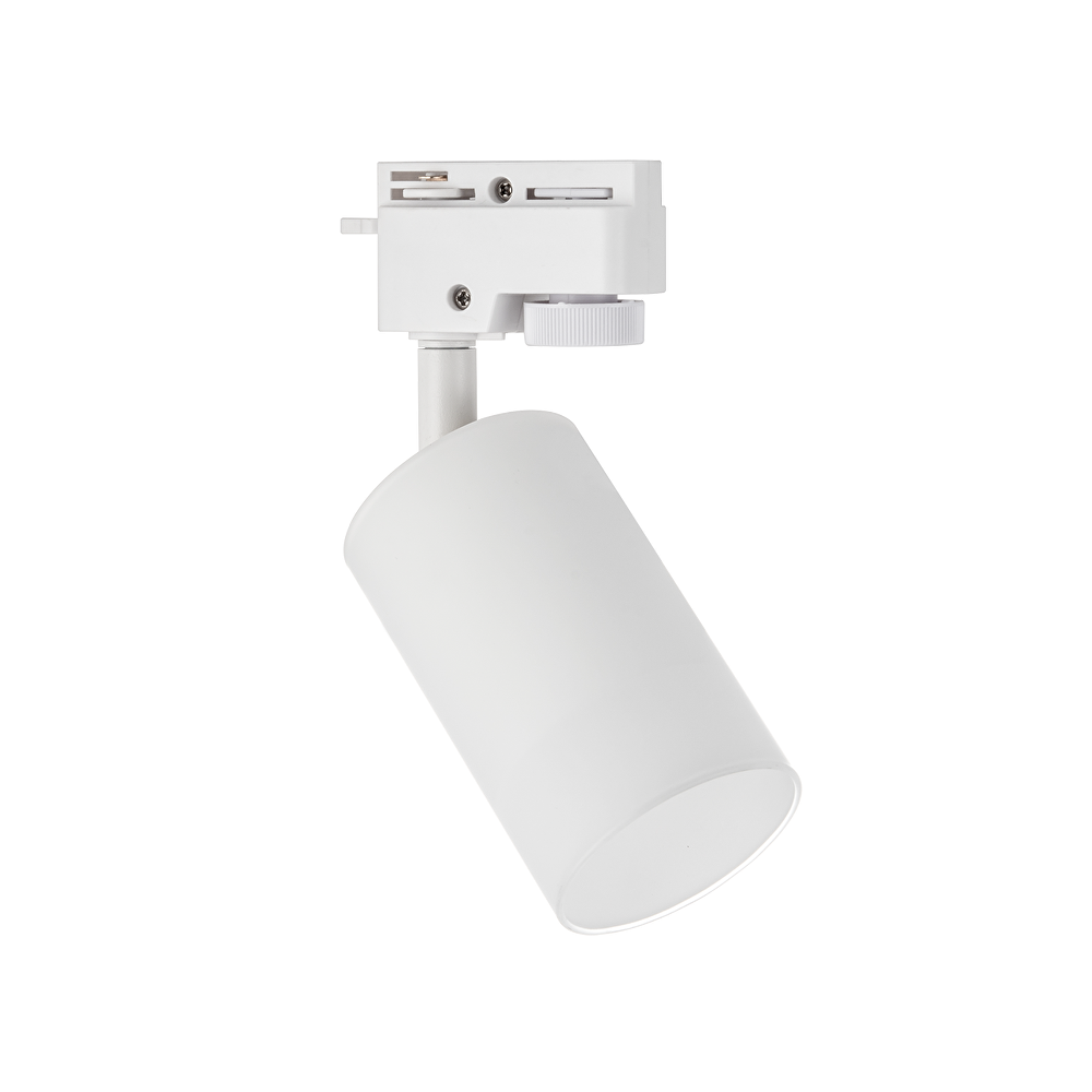 ТЯЛО ЗА РЕЛСОВ МОНТАЖ, СТЪКЛЕНО, ДВУПРОВОДНО, GU10, 220-240V AC, IP20, БЯЛО