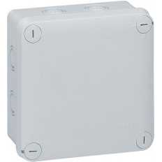 Разклонителна кутия открит монтаж 105x105x55мм гладка IP55 цвят Сив Plexo Legrand