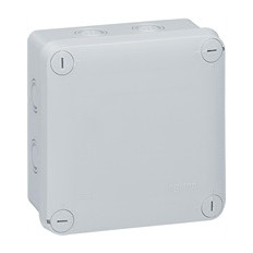 Разклонителна кутия открит монтаж 105x105x55мм гладка IP55 цвят Сив Plexo Legrand
