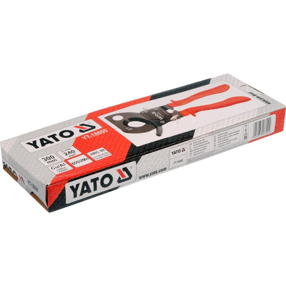 Ножица за кабели с тресчотка YATO YT 18600, 240 мм, 300 мм Ножица за кабели с тресчотка YATO YT 18600, 240 мм, 300 мм