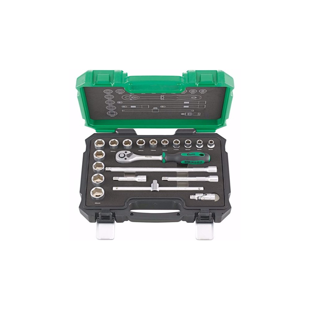 Комплект инструменти FORTIS, 3/8", 20 части Комплект инструменти FORTIS, 3/8", 20 части