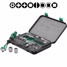 Комплект инструменти WERA, Zyklop, 1/4", 42 части