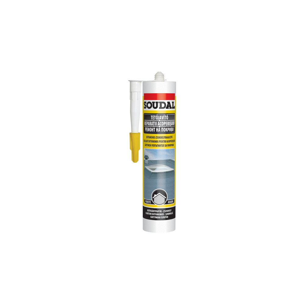 Битумен покривен уплътнител SOUDAL, черен, 300 ml Битумен покривен уплътнител SOUDAL, черен, 300 ml