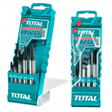 Комплект екстрактори за болтове TOTAL INDUSTRIAL, PVC кутия, 5 броя, 3-18 мм