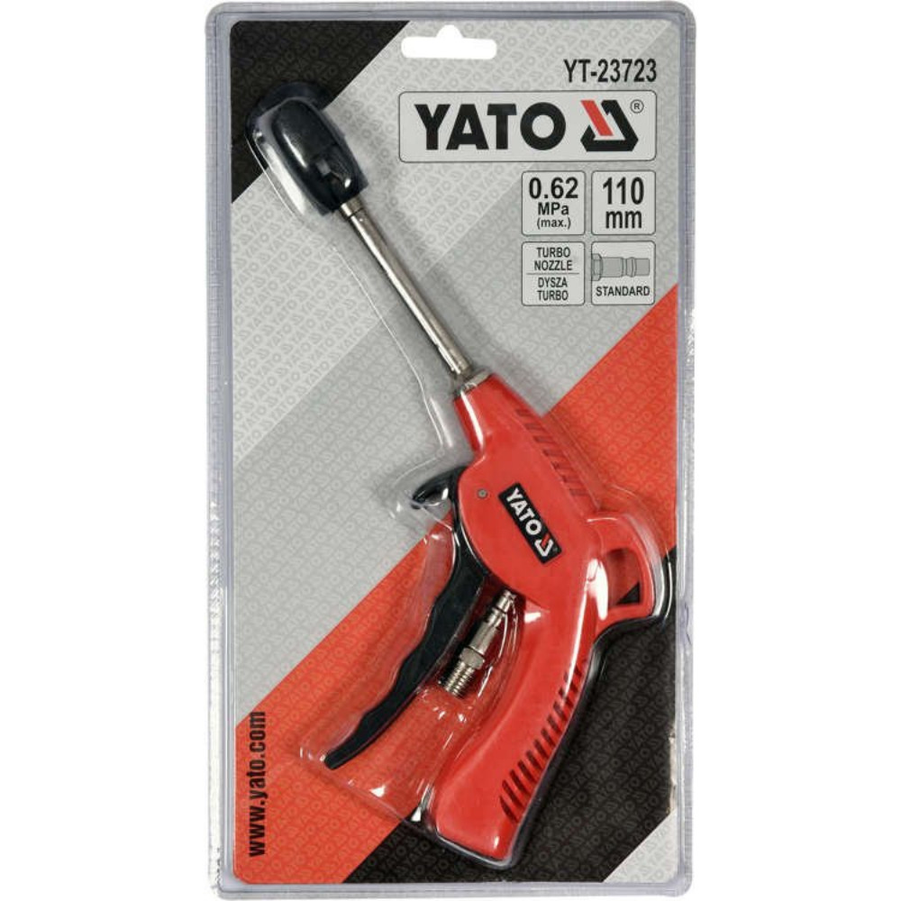 Пистолет за въздух с дълга турбо дюза YATO, 6.2 bar Пистолет за въздух с дълга турбо дюза YATO, 6.2 bar
