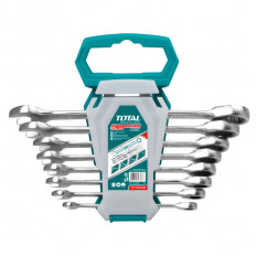 Комплект ключове с тресчотка TOTAL Industrial, SW 8 - 19 мм, 8 части