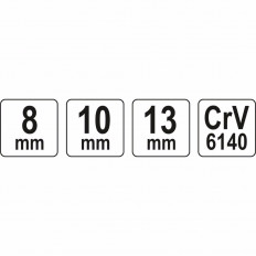Комплект Т-образни ключове YATO, SW 8, 10, 13 мм