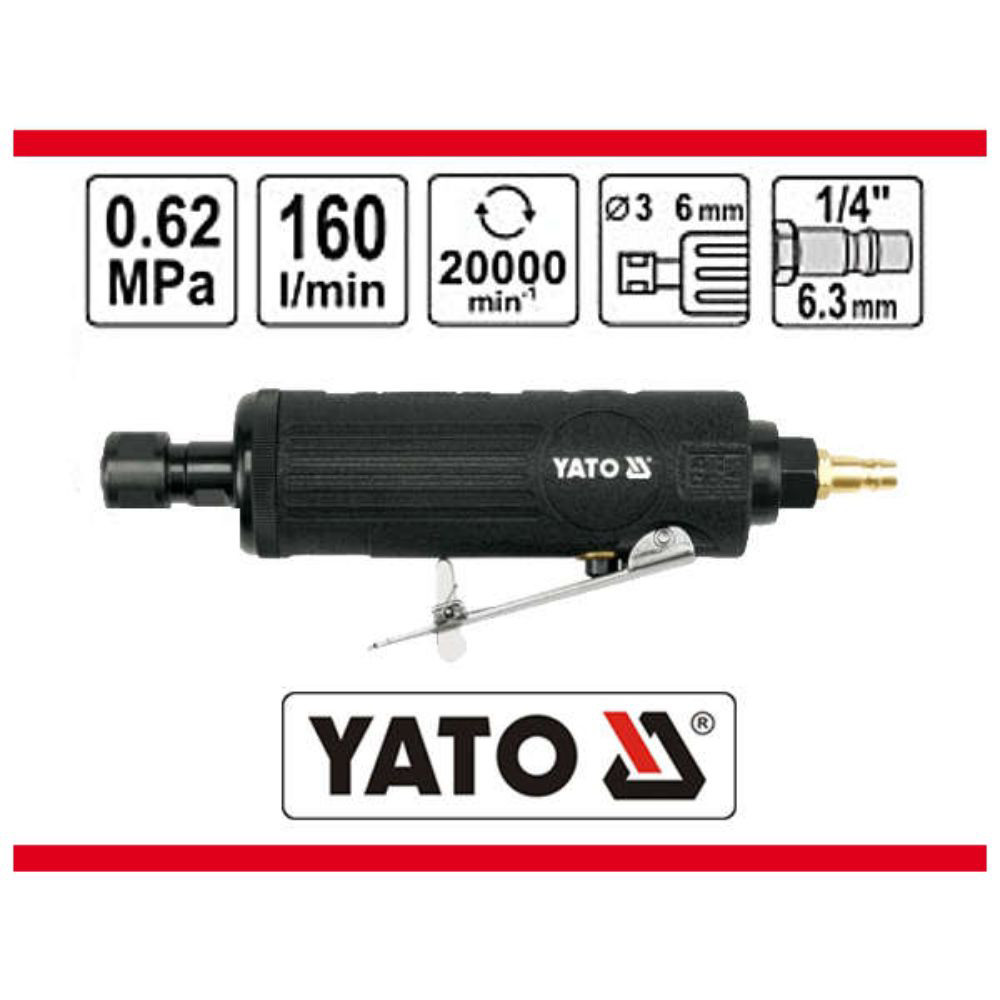 Пневматична шлифовалка YATO 0965, 3 - 6 мм, 20000 min - 1 Пневматична шлифовалка YATO 0965, 3 - 6 мм, 20000 min - 1
